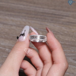 Nhẫn bạc nữ dạng tròn kim tiền xi kim NN0570-XK