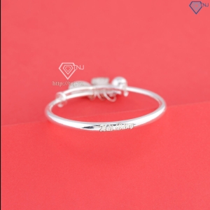 Lắc bạc dạng kiềng cho bé sơ sinh khắc tên hình con ngựa LTT0229