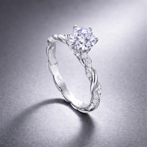 Nhẫn bạc nữ dạng xoắn xi kim NN0572-XK