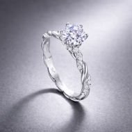 Nhẫn bạc nữ dạng xoắn xi kim NN0572-XK