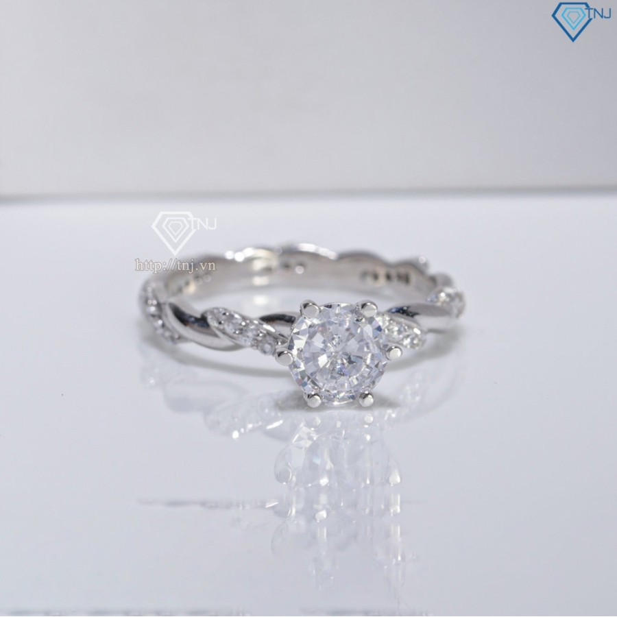 Nhẫn bạc nữ dạng xoắn xi kim NN0572-XK