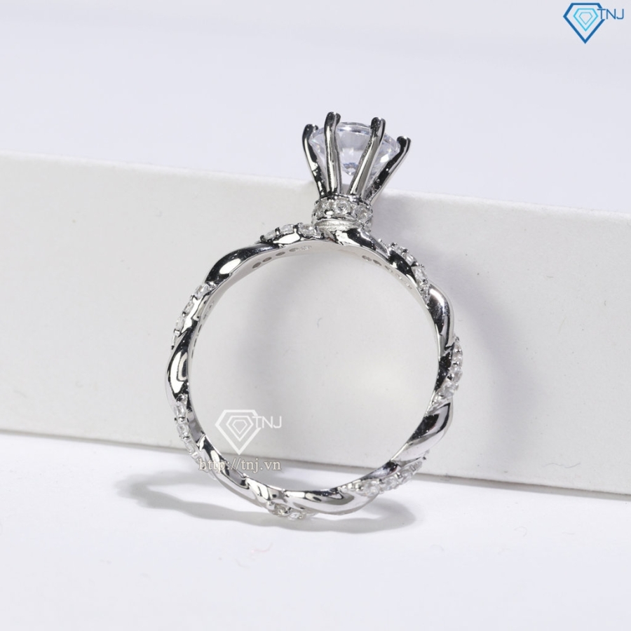 Nhẫn bạc nữ dạng xoắn xi kim NN0572-XK