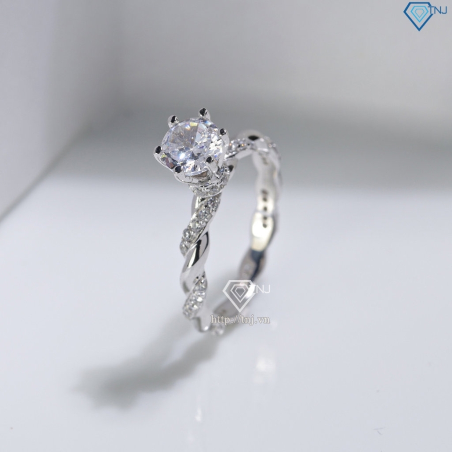 Nhẫn bạc nữ dạng xoắn xi kim NN0572-XK