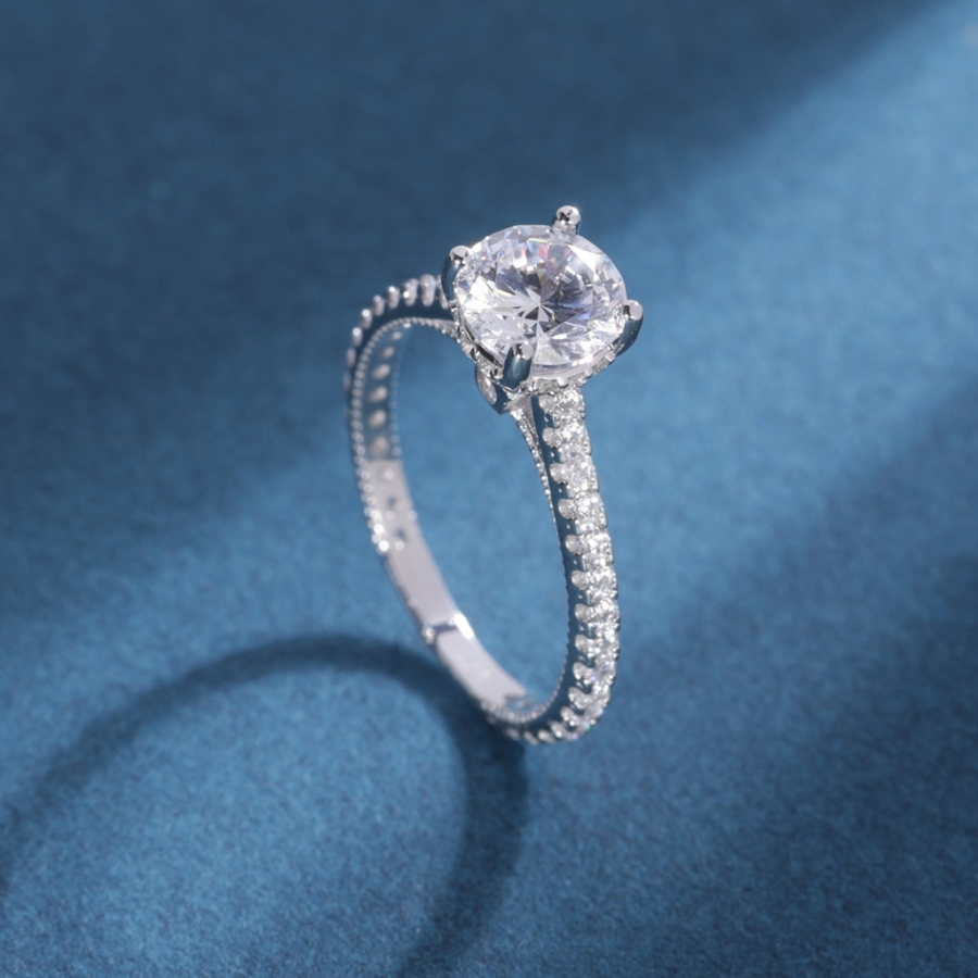 Nhẫn bạc nữ xi kim sang trọng đẹp NN0573-XK