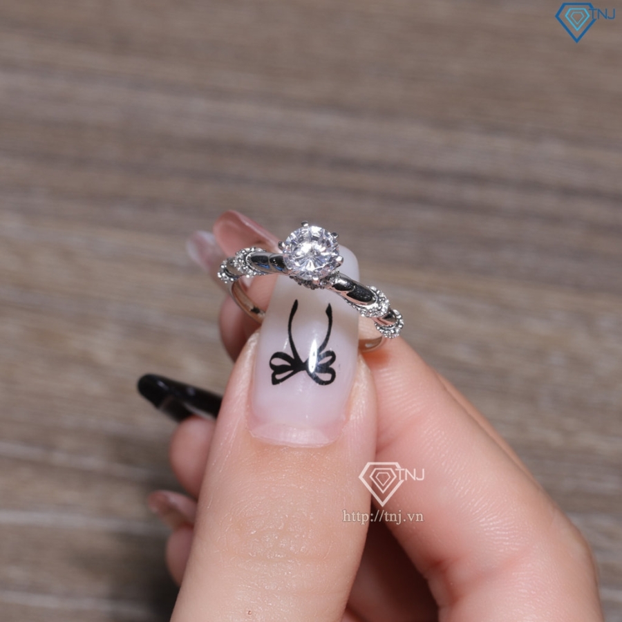 Nhẫn bạc nữ xi kim 925 thiết kế NN0574-XK