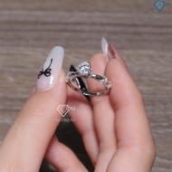 Nhẫn bạc nữ xi kim 925 thiết kế NN0574-XK