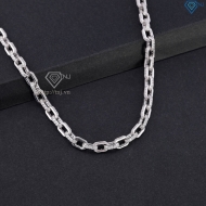 Lắc tay mắt xích cho nam đính full kim cương Moissanite 4mm LTAM0017