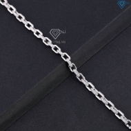 Lắc tay mắt xích cho nam đính full kim cương Moissanite 4mm LTAM0017