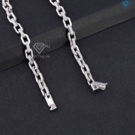 Lắc tay mắt xích cho nam đính full kim cương Moissanite 4mm LTAM0017
