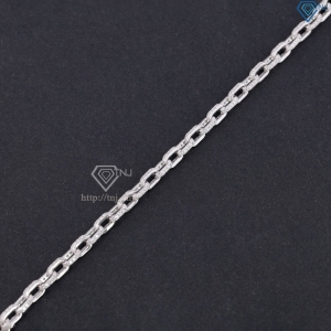 Lắc tay mắt xích cho nam đính full kim cương Moissanite 4mm LTAM0017