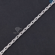 Lắc tay mắt xích cho nam đính full kim cương Moissanite 4mm LTAM0017