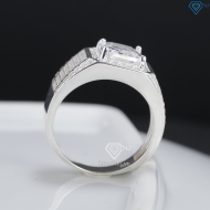 Nhẫn nam bạc 925 đính đá chữ nhật đẹp NNA0905