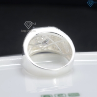 Nhẫn nam bạc 925 đính đá chữ nhật đẹp NNA0905