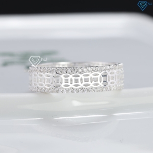 Nhẫn nam kim tiền bằng bạc bản nhỏ NNA0906 - Trang Sức TNJ