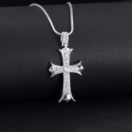 Dây chuyền bạc nam mặt thánh giá đính đá DCA0208