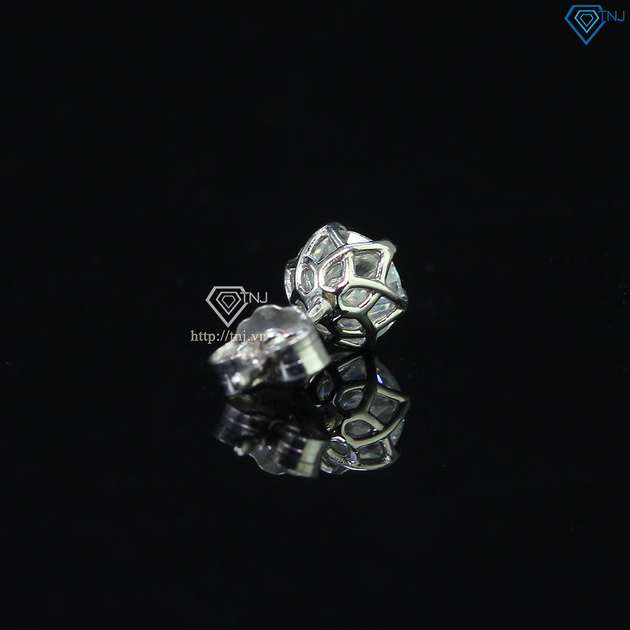 Khuyên tai nụ nam kim cương Moissanite 6mm BTAM0008