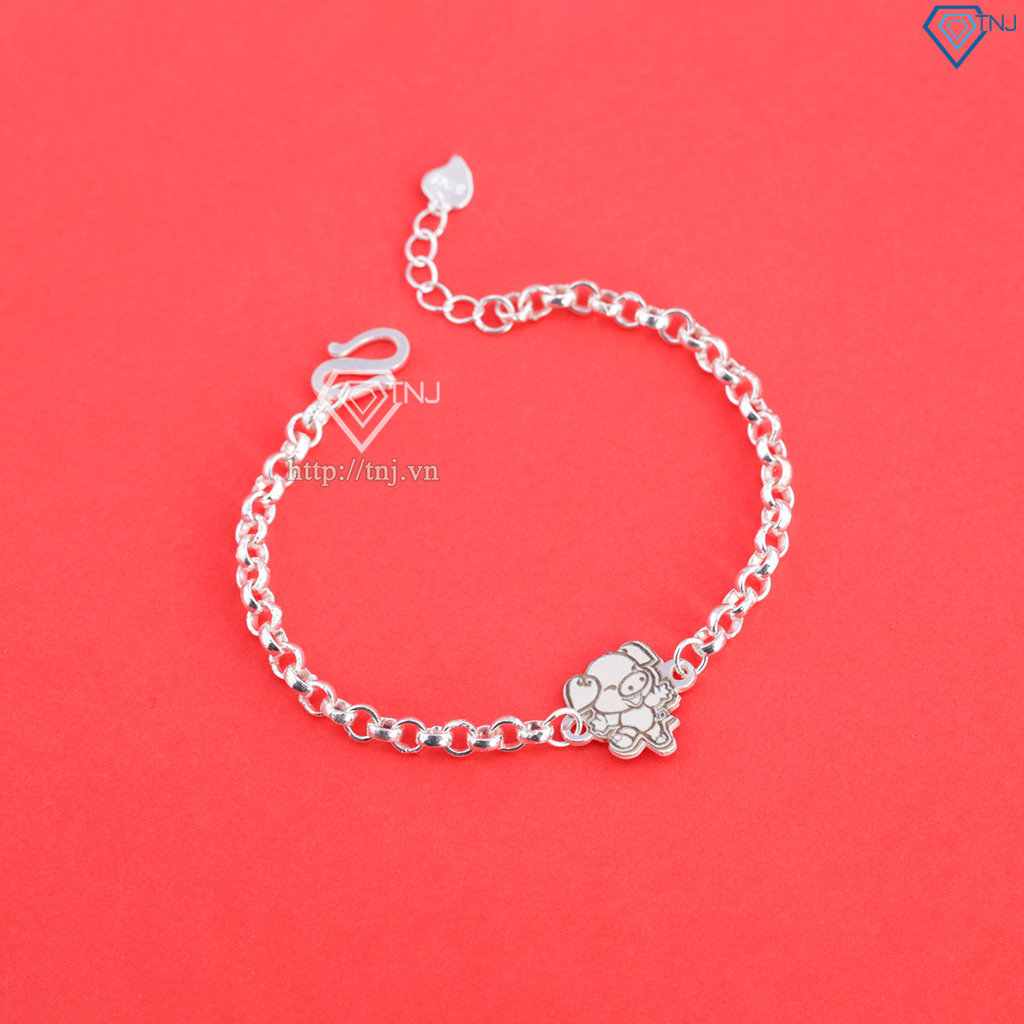 Lắc bạc cho bé hình 12 con giáp dễ thương LTT0200