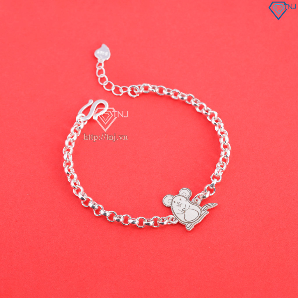 Lắc bạc cho bé hình 12 con giáp dễ thương LTT0200