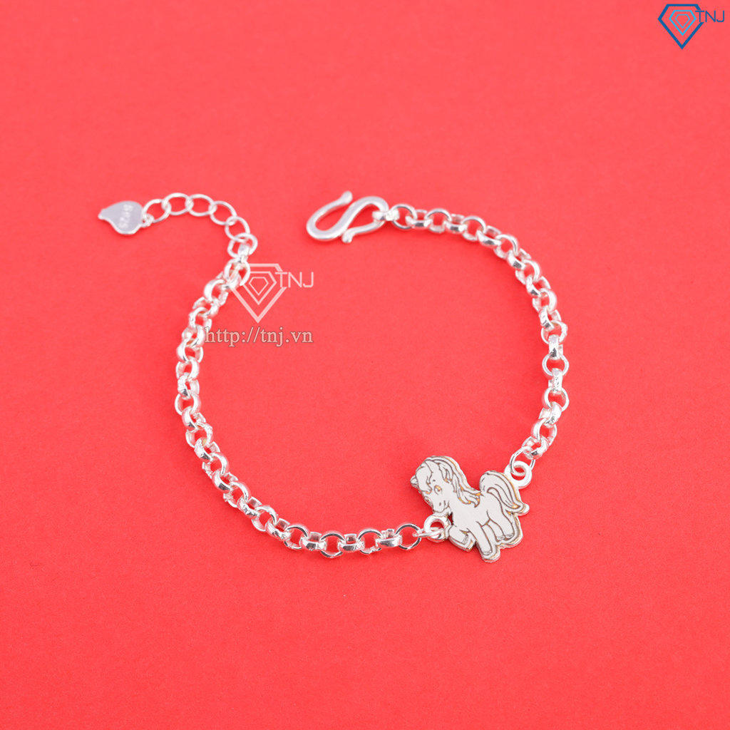 Lắc bạc cho bé hình 12 con giáp dễ thương LTT0200
