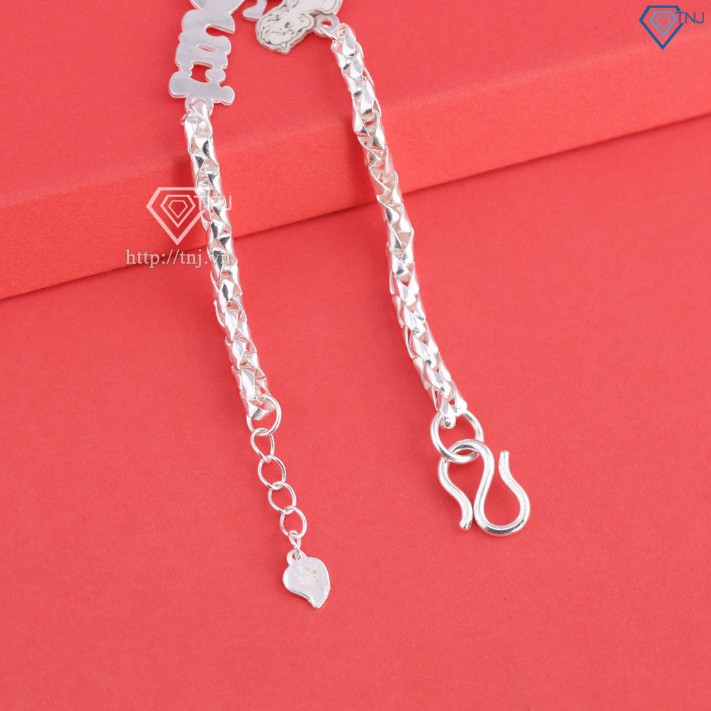 Lắc bạc cho bé khắc tên hình con ngựa LTT0201