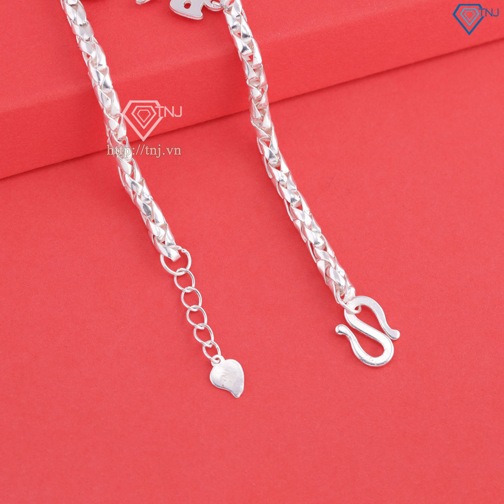 Lắc tay bạc cho bé khắc tên hình con ngựa LTT0202