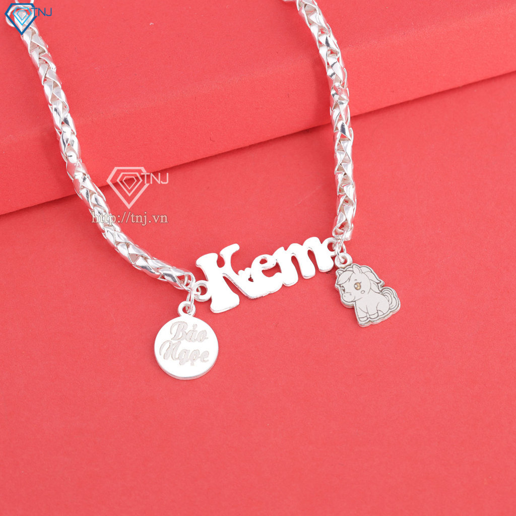 Lắc bạc cho bé khắc tên và con giáp theo yêu cầu LTT0213