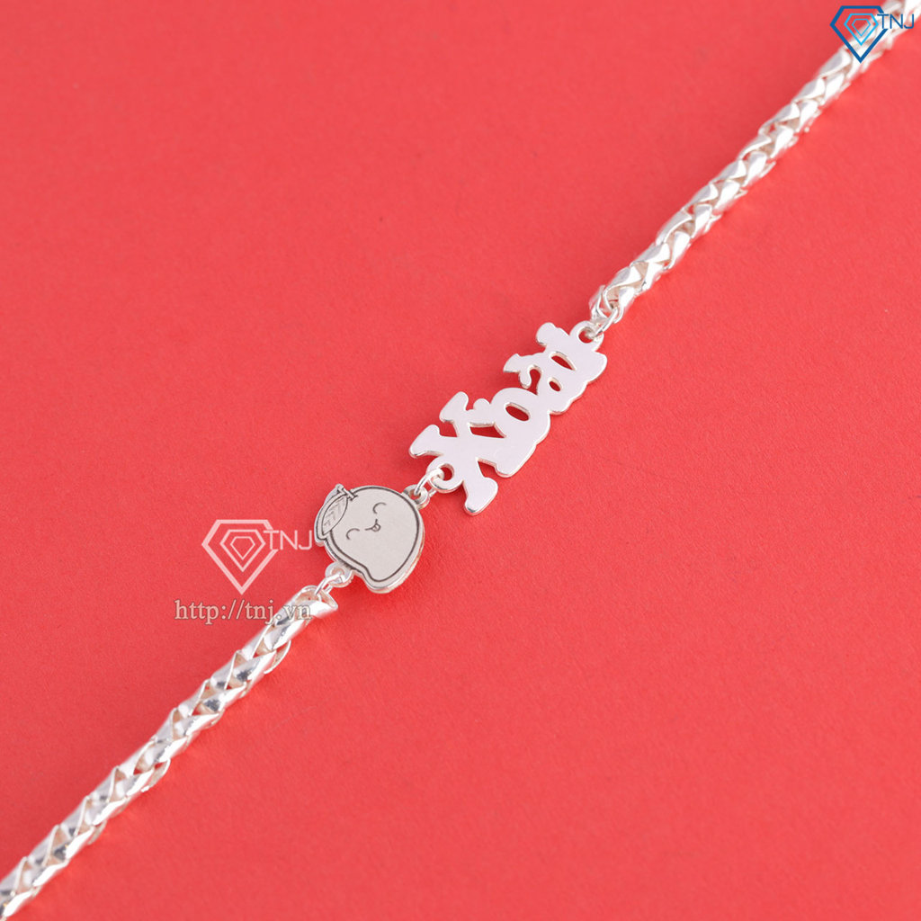 Lắc bạc cho bé khắc tên hình quả Xoài LTT0227