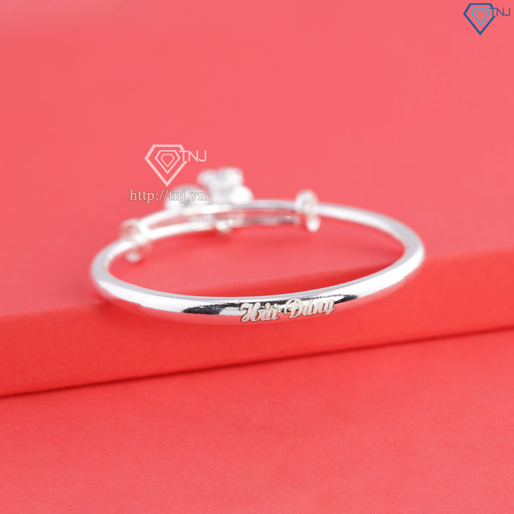 Lắc bạc cho trẻ sơ sinh khắc tên hình ngựa bạc LTT0228