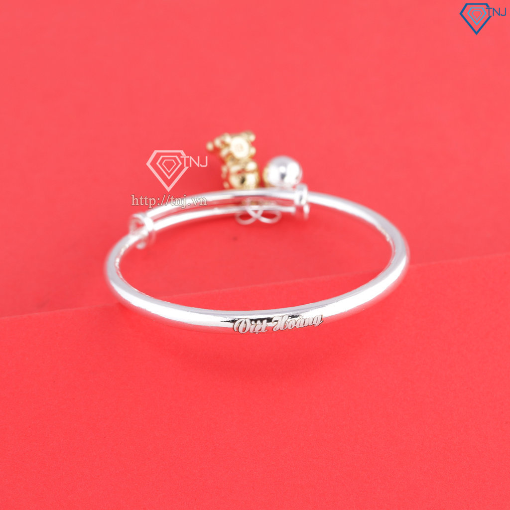 Lắc bạc cho trẻ sơ sinh khắc tên hình ngựa vàng LTT0228