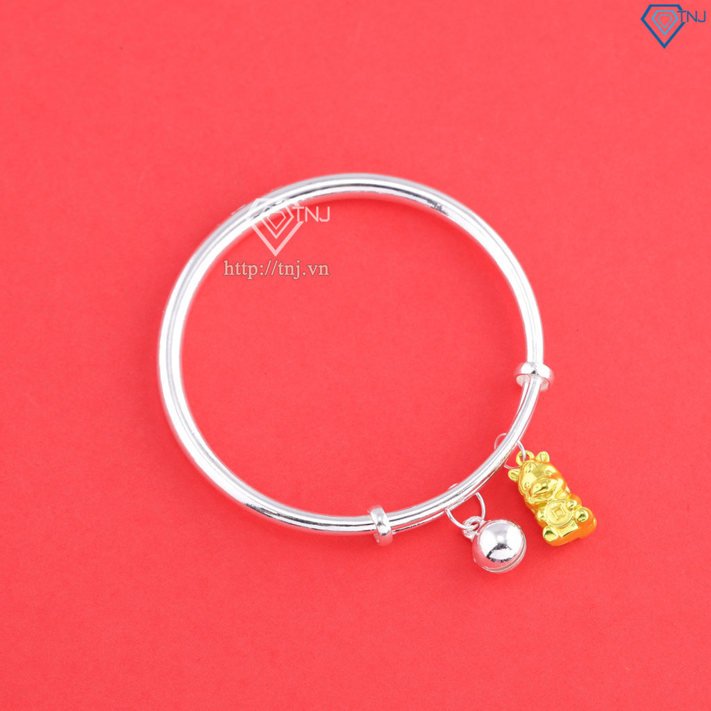 Lắc bạc cho trẻ sơ sinh khắc tên hình ngựa vàng LTT0228