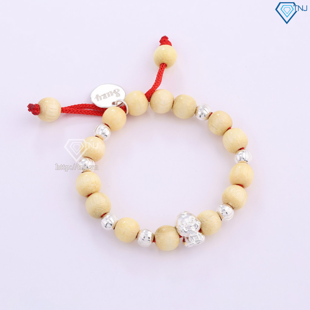 Vòng dâu tằm cho bé hình con rắn khắc tên VTD0008
