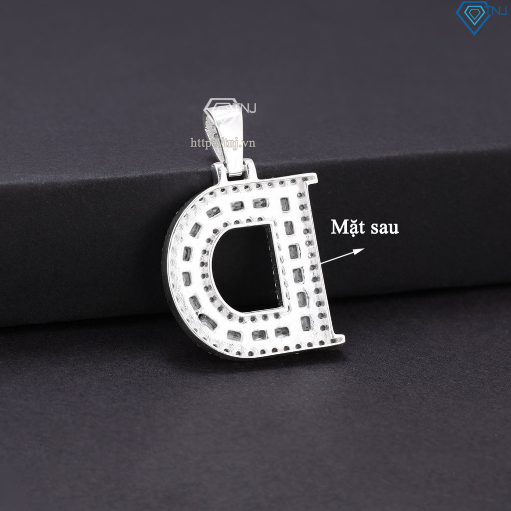 Mặt dây chuyền nam chữ cái theo yêu cầu đính đá MDCA00186