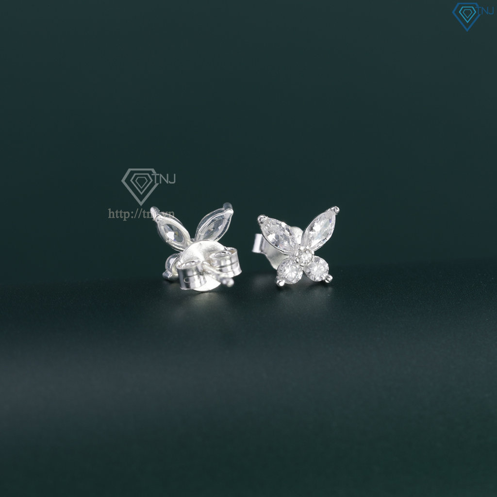 Bông tai bạc nữ hình cánh bướm dễ thương BTN0277