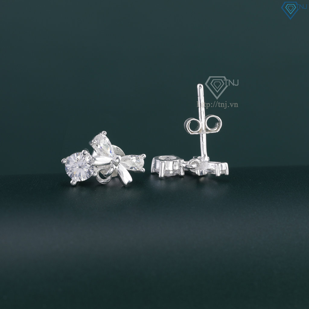 Bông tai bạc đẹp cho nữ hình chiếc nơ BTN0279