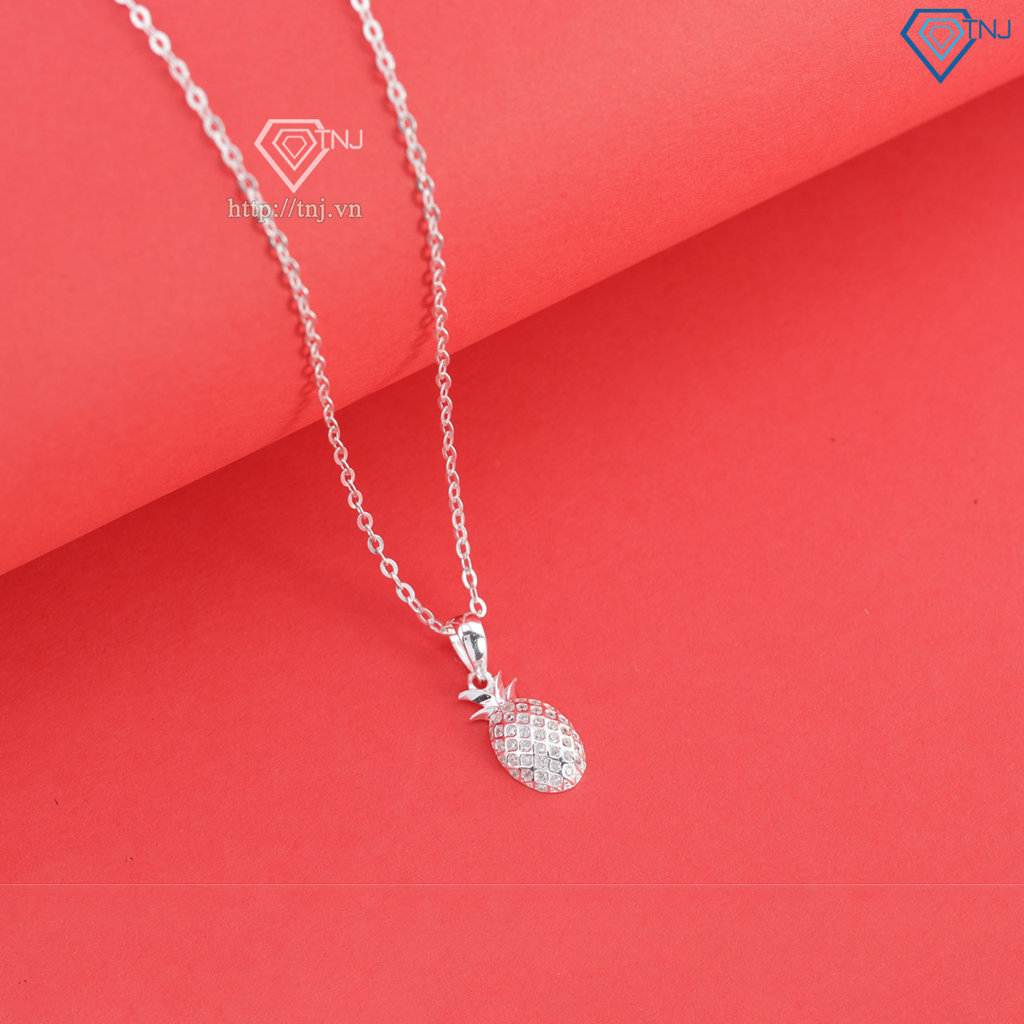 Dây chuyền bạc cho bé hình quả dứa đính đá DCT0135