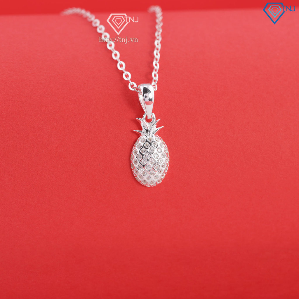 Dây chuyền bạc cho bé hình quả dứa đính đá DCT0135