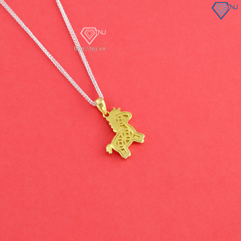 Dây chuyền cho bé hình con ngựa vàng khắc tên DCT0137