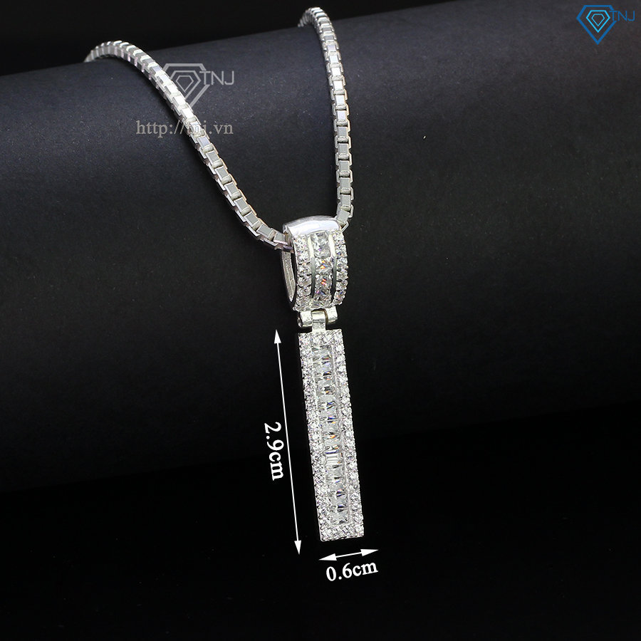 Dây chuyền bạc nam số 1 đính đá DCA0089