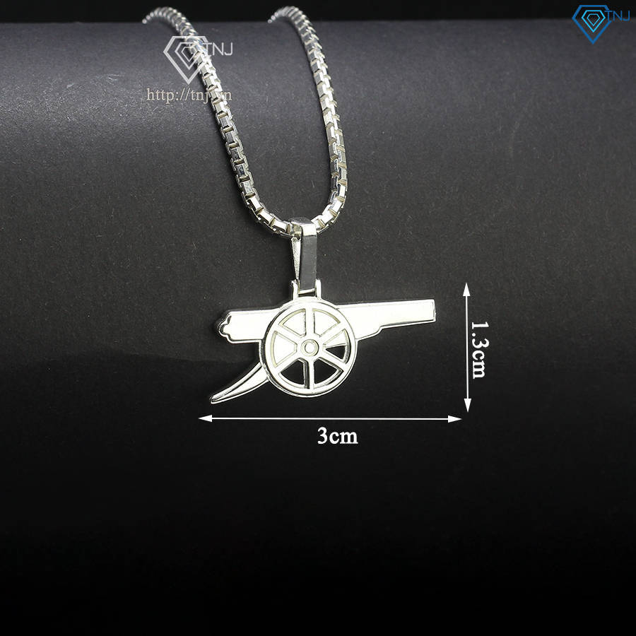 Dây chuyền bạc nam mặt logo Arsenal DCA0166