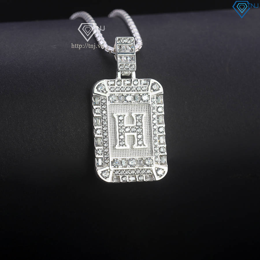 Dây chuyền bạc nam mặt chữ cái theo yêu cầu đẹp DCA0187