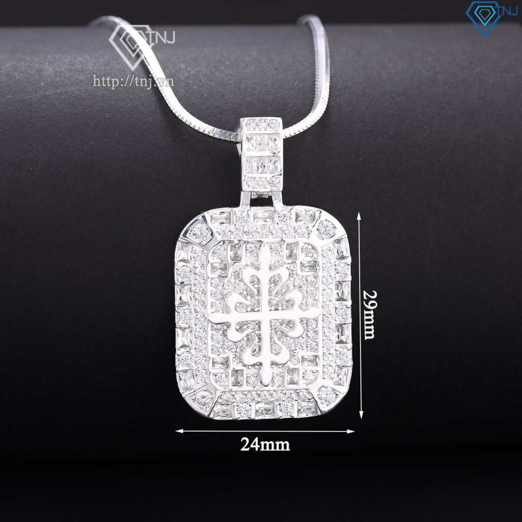 Dây chuyền bạc nam mặt vuông Patek Philippe DCA0182
