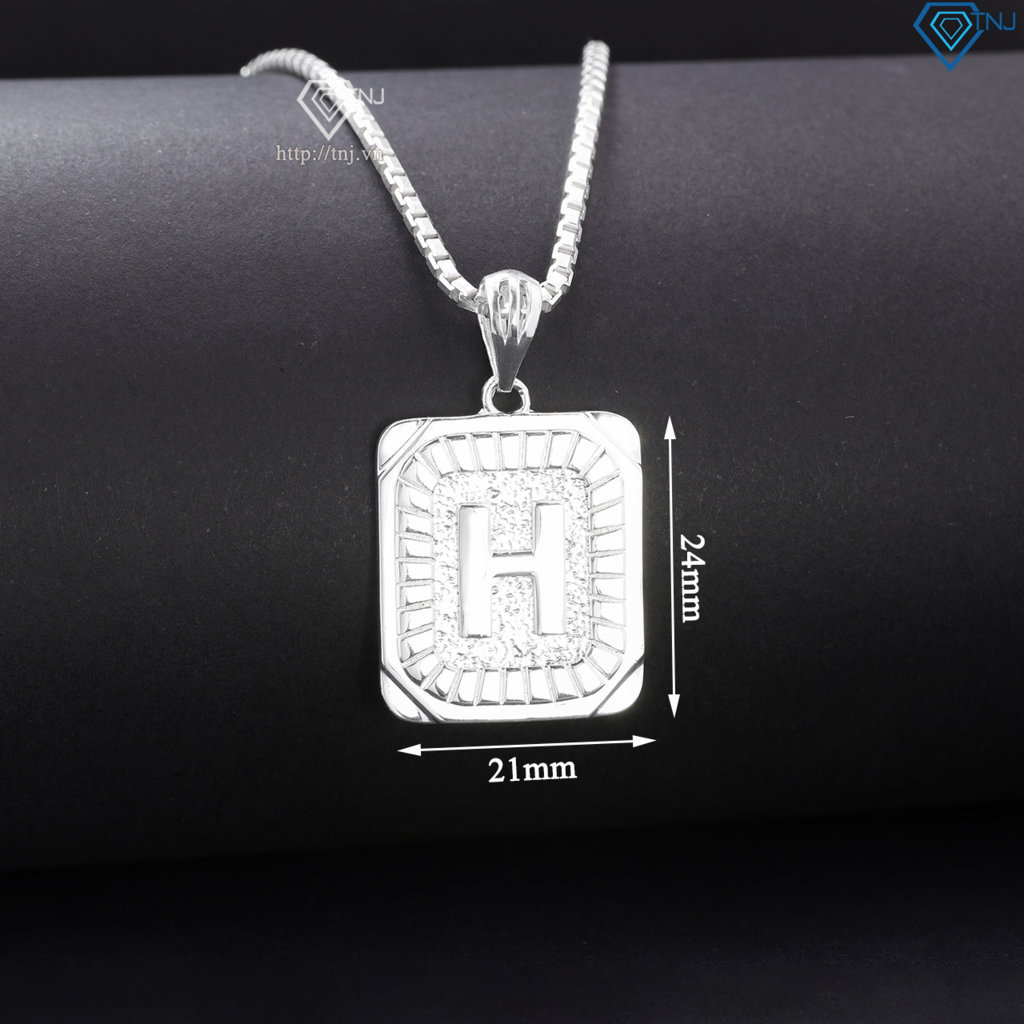 Dây chuyền bạc nam chữ cái theo yêu cầu đơn giản DCA0187