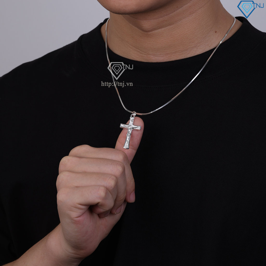 Dây chuyền bạc nam mặt thánh giá đẹp DCA0199