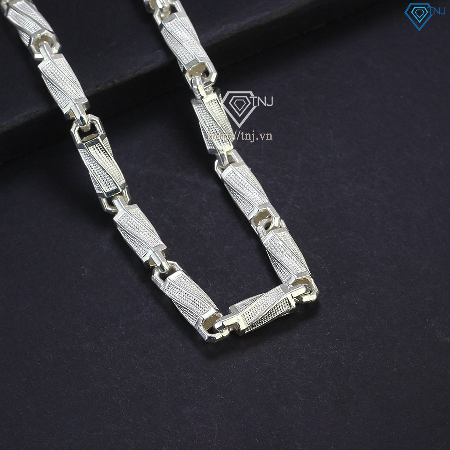 Dây chuyền bạc nam cao cấp xoắn 1.5 cây DCK0069