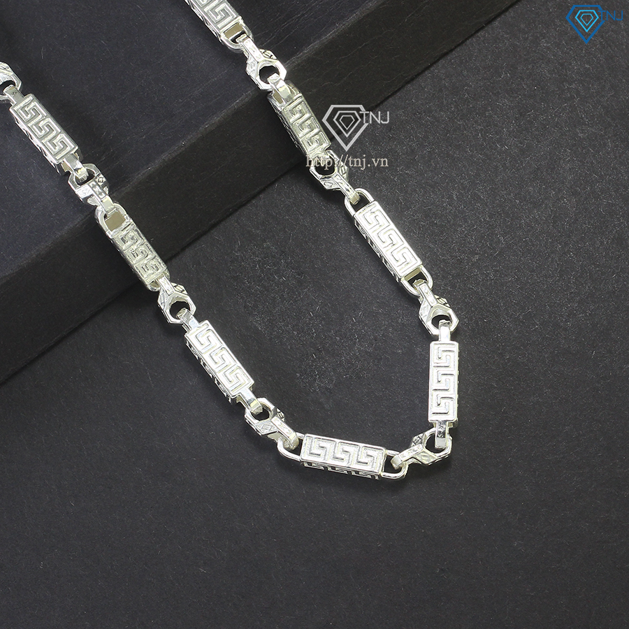 Dây chuyền bạc nam đốt trúc vuông đẹp DCK0124