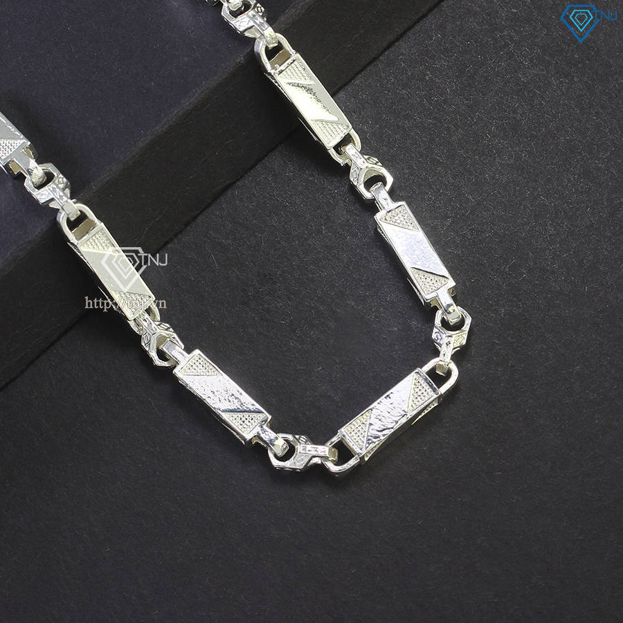 Dây chuyền bạc nam đốt trúc vuông to DCK0137