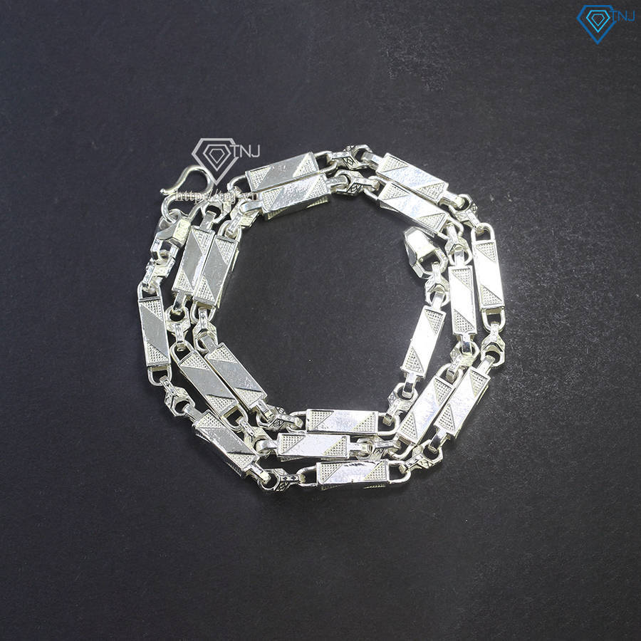 Dây chuyền bạc nam đốt trúc vuông to DCK0137