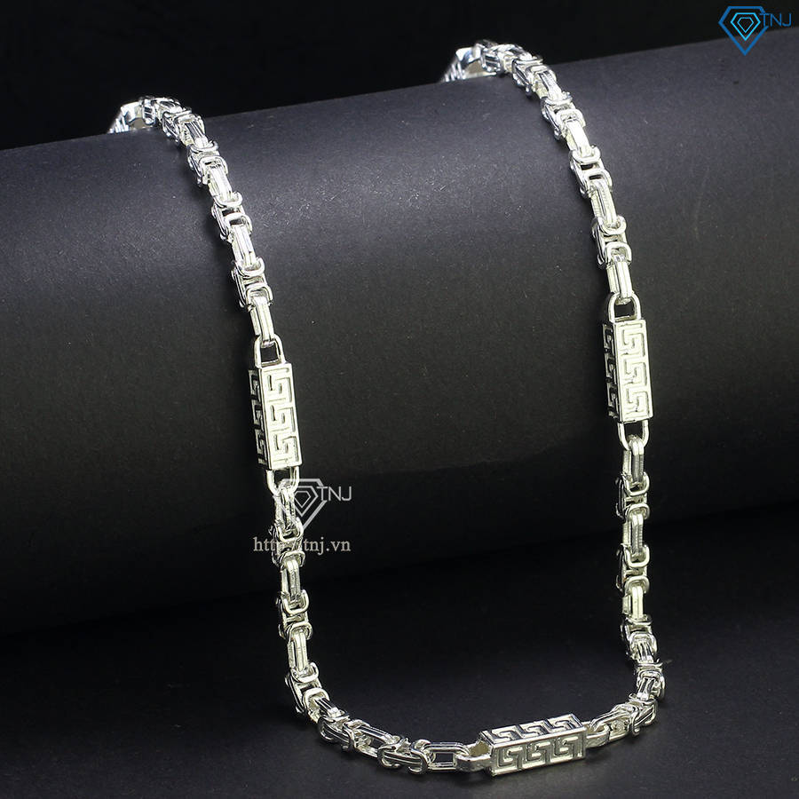 Dây chuyền bạc nam mắt xích vuông đẹp DCK0143