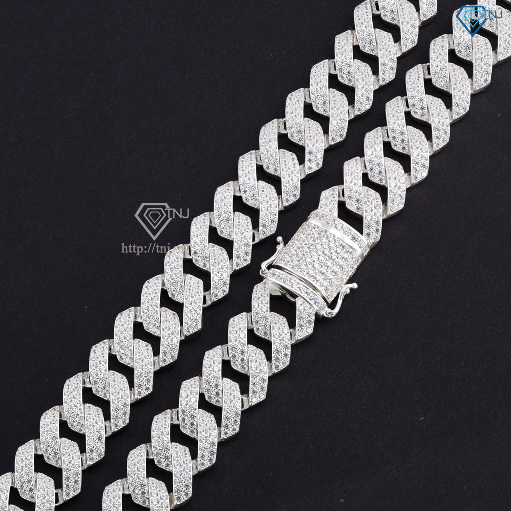 Dây chuyền bạc nam cuban 13mm DCK0156
