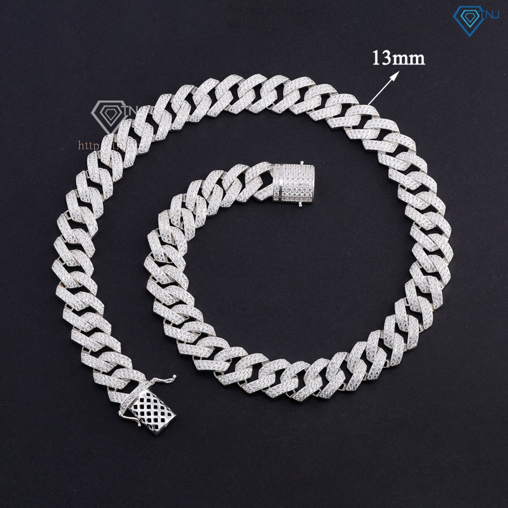 Dây chuyền bạc nam cuban 13mm DCK0156